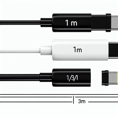 Cavo USB A a Tipo C Ricarica Rapida 1m Nero Bianco