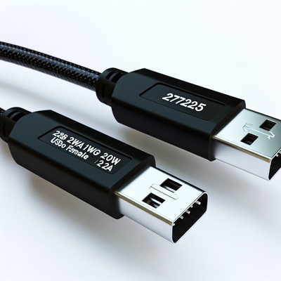 Cavo dati USB 2.0 28AWG 1PR 20AWG 2C Maschio a Femmina 2A