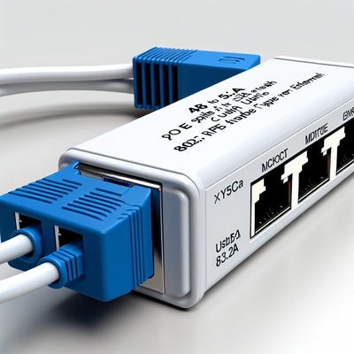 Splitter PoE da 48V a 5V 2.4A con uscita USB e RJ45 IEEE 802.3af