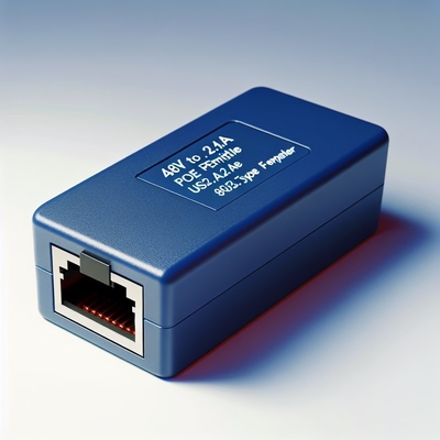 Splitter PoE da 48V a 5V 2.4A con uscita USB e RJ45 IEEE 802.3af
