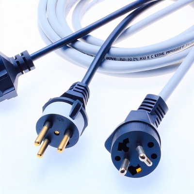Corde di alimentazione EU Schuko 250V 16A H05VV-F 3G0.75mm2 fili strappati