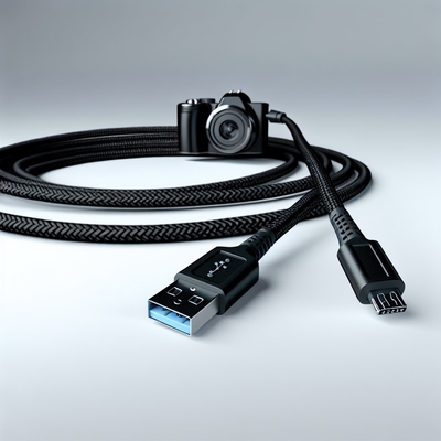 Cavo Nero USB 2.0 a Micro USB 1m 1.5m Trasferimento Dati Ricarica