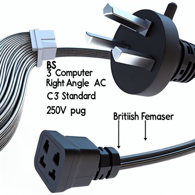 Cavo di alimentazione da spina UK a IEC C7 250V 10A con guaina in PVC
