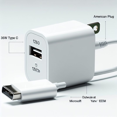 Adattatore di alimentazione 12V 3A Tipo C 36W Caricatore USB-C con ingresso globale