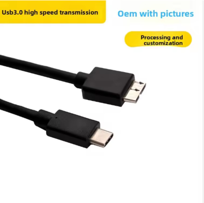 Braided Nylon USB C to Micro B 3.0 Cable for HDD SSD 5Gbps