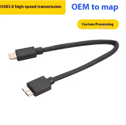 Braided Nylon USB C to Micro B 3.0 Cable for HDD SSD 5Gbps