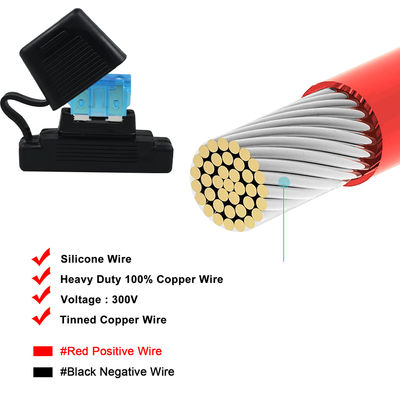 30A Tenitore di fusibile in linea con 10 fili AWG per l'automotive