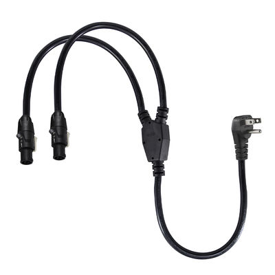 Cavo sdoppiatore a Y da 14AWG NEMA 5-15P a Dual PowerCON