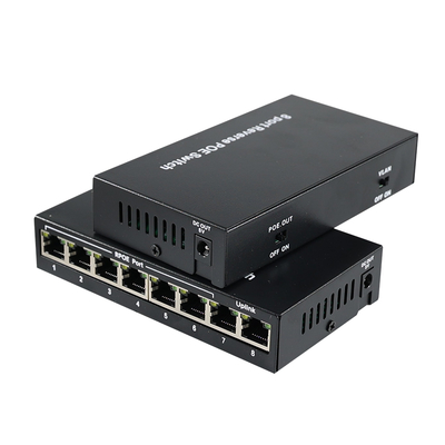 Switch PoE inverso a 8 porte con uscita 12V DC per telecamere IP