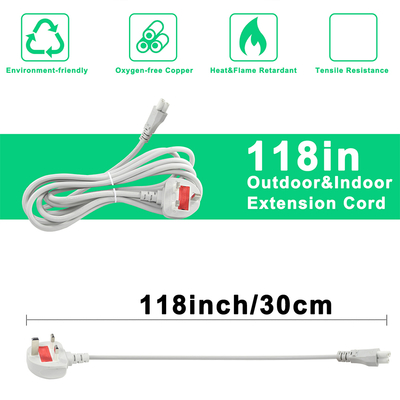 Grigio UK a C5 cavo di alimentazione 1.5M 3-Prong Cloverleaf cavo 250V 2.5A