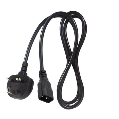 Blocco della presa UK al cavo di alimentazione IEC C14 1.8M 10A 250V