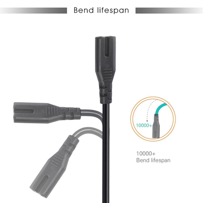 Corde di alimentazione UE 2-Pin a C7 2.5A 250V per elettronica