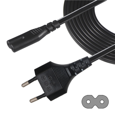 Corde di alimentazione UE 2-Pin a C7 2.5A 250V per elettronica