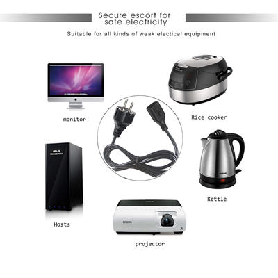 VDE H05VV-F 3G1.0mm2 Schuko a C14 cavo di alimentazione per server