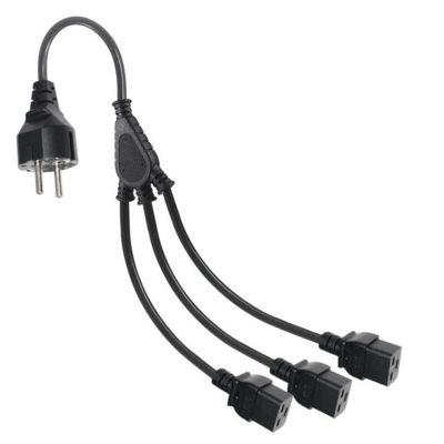 CEE 7/7 a tripla C19 Power Splitter Cable per servers rack
