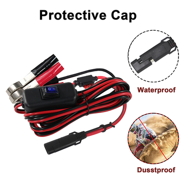 Cavo da SAE a pinze a coccodrillo con fusibile e interruttore 12V 24V DC