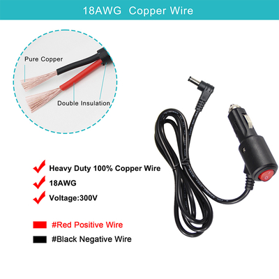 Estensore di presa di corrente per auto 12V Multi Socket Splitter Adapter Cavo di estensione DC per accendini di sigarette GPS Dash Cam