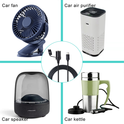 12V auto accenditore di sigarette presa per USB-C adattatore di alimentazione Converter presa di corrente continua con porta tipo-C per telefono tablet GPS Dash Cam