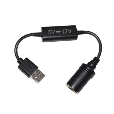 Adattatore USB da 5V a 12V Cavo convertitore step-up con presa accendisigari Cavo booster per DVR per auto GPS Camera Router Ventola LED