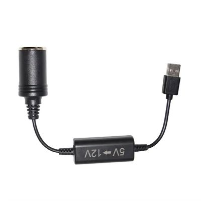 Adattatore USB da 5V a 12V Cavo convertitore step-up con presa accendisigari Cavo booster per DVR per auto GPS Camera Router Ventola LED