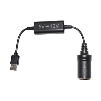 Adattatore USB da 5V a 12V Cavo convertitore step-up con presa accendisigari Cavo booster per DVR per auto GPS Camera Router Ventola LED