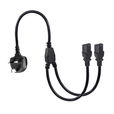Cavo sdoppiatore di alimentazione BSI UK Plug a 2xC13 1.5mm² Fusibile 3A