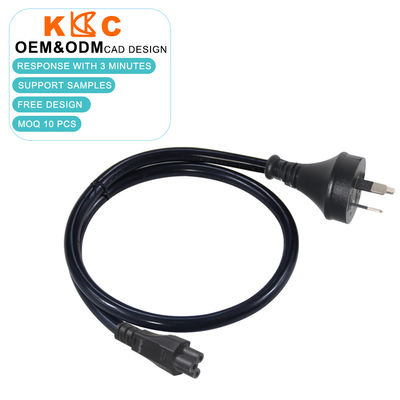 Cavo di alimentazione elettrica da AU a IEC C5 a 3 pin certificato SAA, 10A/250V CA, 1,8 m, nero