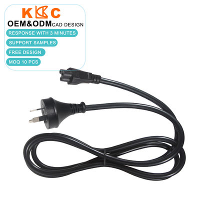 Cavo di alimentazione elettrica da AU a IEC C5 a 3 pin certificato SAA, 10A/250V CA, 1,8 m, nero