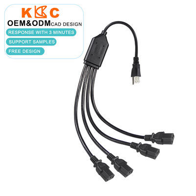 NEMA 5-15P a 4-Port IEC C13 Power Splitter Cable, cavo di estensione AC per server, computer, reti, attrezzature industriali