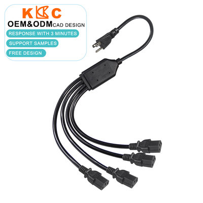 NEMA 5-15P a 4-Port IEC C13 Power Splitter Cable, cavo di estensione AC per server, computer, reti, attrezzature industriali