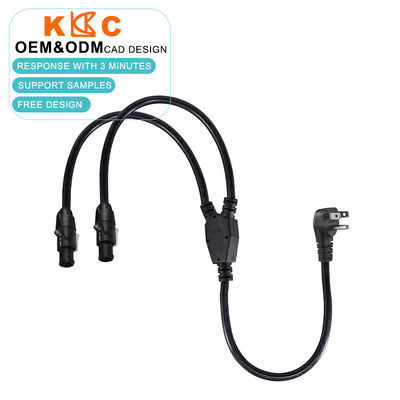 Cavo sdoppiatore da presa US a Dual PowerCON, cavo di prolunga di alimentazione CA a 2 porte per audio, illuminazione, palcoscenico e apparecchiature professionali