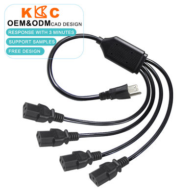 NEMA 5-15P a 4-Port IEC C13 Power Splitter Cable, cavo di estensione AC per server, computer, reti, attrezzature industriali
