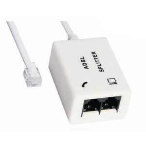 Origine ABS 94HB Alloggiamento RJ11 Modem telefonico ADSL Splitter con cavo e cavo incluso
