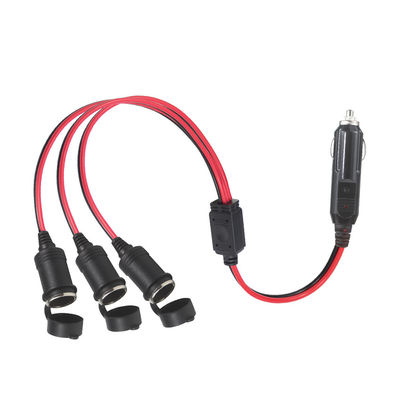 Adaptatore per accendini di sigarette per auto a tripla presa con interruttori per l'espansione della potenza del caricabatterie per veicoli da 12V/24V