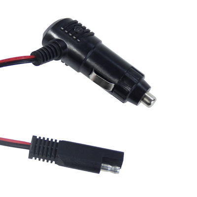 12V plug per accendini di sigarette con cavo di alimentazione con connettore SAE per caricabatterie a pannelli solari e motocicli