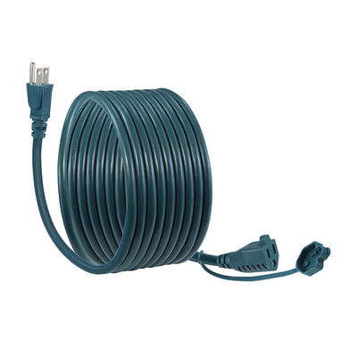 Cavo di prolunga verde con spina maschio NEMA5-15P dritto a presa femmina 5-15R, USA, spina a 3 pin