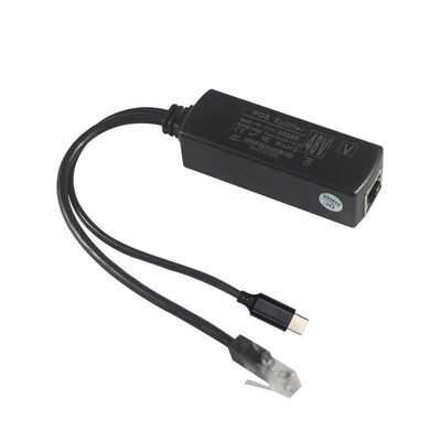 Splitter PoE con uscita USB-C - Convertitore Power Over Ethernet da 48V a 5V/9V/12V per Tablet, Telefono, Raspberry Pi, Dispositivi USB-C