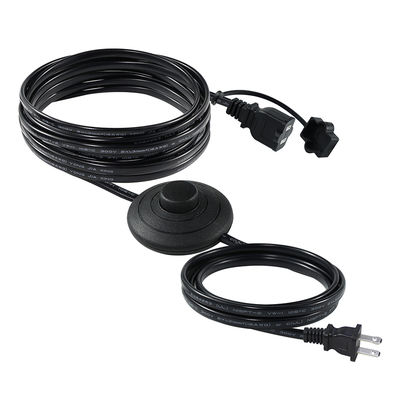 Cavo di prolunga con presa di corrente statunitense NEMA 1-15P con interruttore a pedale - Cavo di controllo a gradini in linea per lampada, luce da scrivania, uso domestico