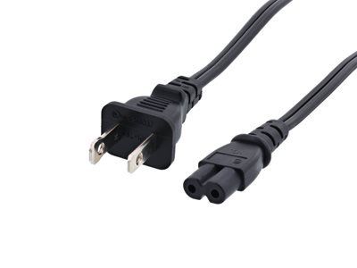 10 FT Cable di alimentazione standard per computer portatili C7 senza connettore polarizzato per apparecchiature per ufficio