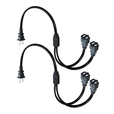NEMA 1-15P a 1-15R cavo di estensione a due punte 110V-250V PVC di rame