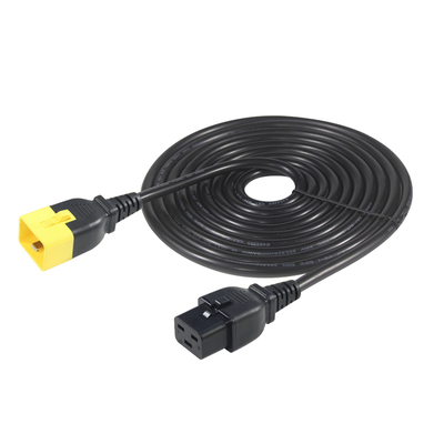 Cavo di alimentazione IEC C20 a C19 14 AWG 250V 16A PVC nero