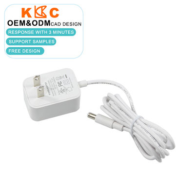 Adattatore di alimentazione DC US 12V 1A, connettore DC 5.5x2.1mm bianco, caricabatterie da parete AC a DC per modem, hub, cornici digitali