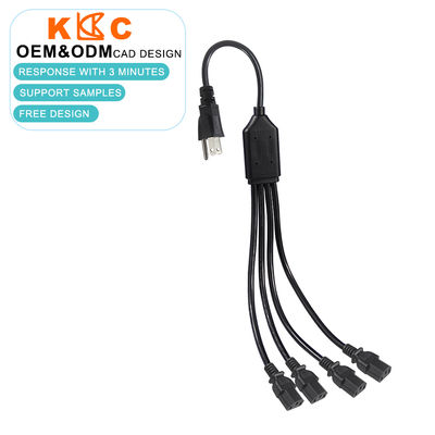NEMA 5-15P a 4-Port IEC C13 Power Splitter Cable, cavo di estensione AC per server, computer, reti, attrezzature industriali