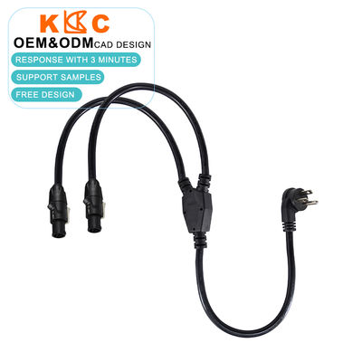 Cavo sdoppiatore da presa US a Dual PowerCON, cavo di prolunga di alimentazione CA a 2 porte per audio, illuminazione, palcoscenico e apparecchiature professionali