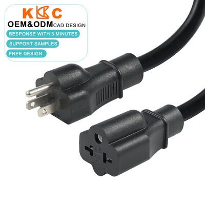 Cavi di prolunga con spina NEMA 5-15 / 6-20 a presa, 3 conduttori 14AWG / 12AWG 15A/20A per uso industriale, conduttori pesanti