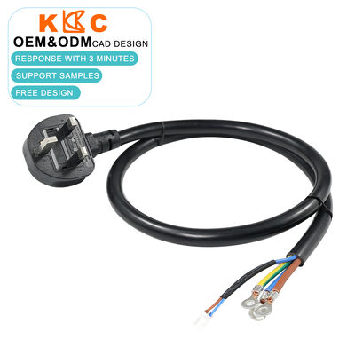 250V UK Plug to Ring Terminal Lead con sensore di temperatura NTC 0,9m Assemblea di cavi per riscaldatori e sistemi di controllo termico